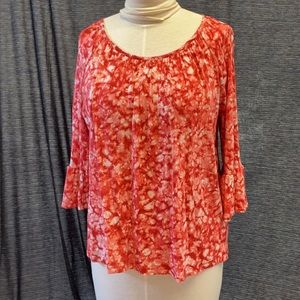 Michael Kors tie dye print peasant style top szL